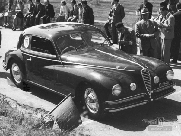 ретро автомобиль Alfa Romeo 6C 2500 Sport Superleggera, Mille Miglia! 1947 год выпуска 